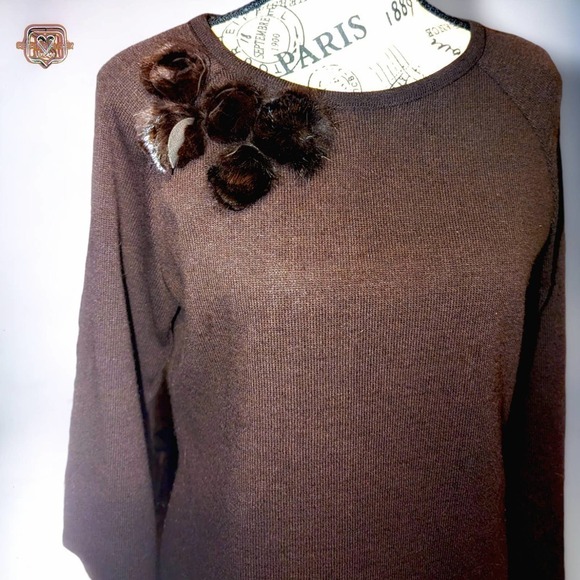 Vintage 90s Long Sleeve Two Piece Sweater Dress Skirt, Small - Picture 5 of 7